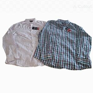 2- Chaps Button Up Tops- XL
